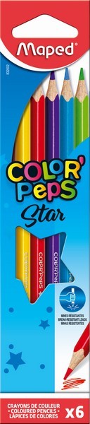 Карандаши 6цв., "Color Peps", треугольные, MAPED (24/288) 832002