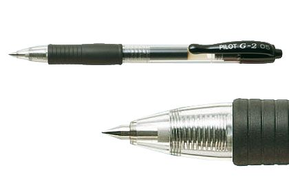 Ручка гел. авт. PILOT BL-G2-5 черная с грипом BL-G2-5 (В)