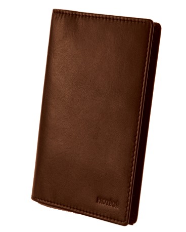 Обложка для паспорта "Protege, коллекция Classique" (13.5*9.5 см) с 4-мя карманами для карточек, гладкая натуральная кожа коричневого цвета 861051