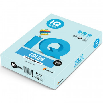 Бумага д/ксер. цветная "IQ COLOR" pale фА4, 80г/м2, 100л., светло-голубой BL29