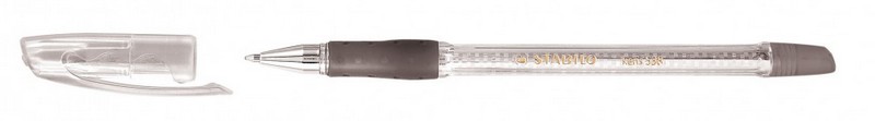 Ручка шар. Stabilo kristal черная прозрачный корпус 538/46 XF