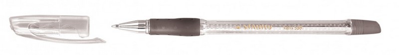 Ручка шариковая Stabilo kristal черная прозрачный корпус 538/46 XF