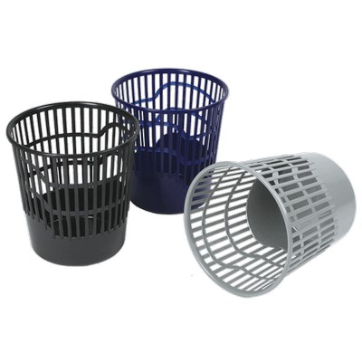 Корзина для бумаг "Attomex" 10 л, круглая сетчатая, черная 4106402