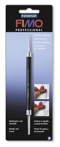 Набор инструментов для моделирования игла и V-инструмент, FIMO 8711 04 BK
