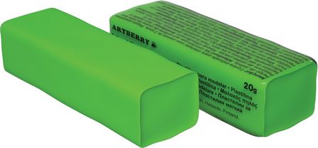 Пластилин ARTBERRY 20гр., зеленый,  на растительной основе 37283