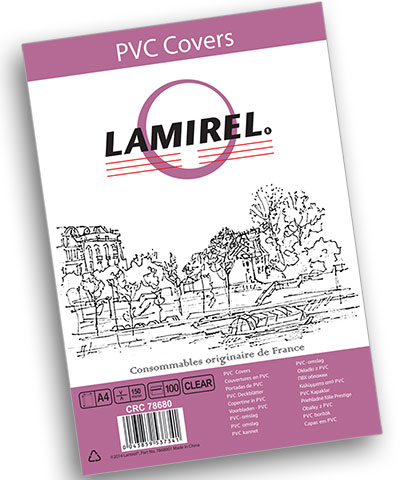 Обложка для переплета Lamirel Transparent фА4, PVC, 100 шт, 150мкм, прозрачный LA-78680