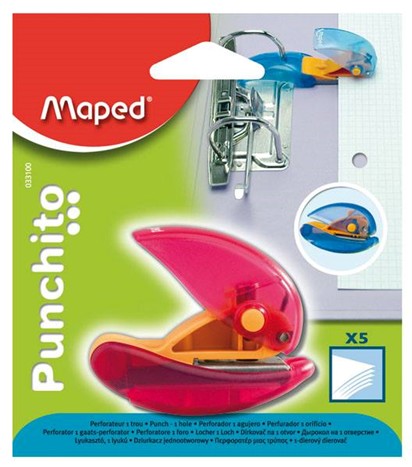 Дырокол 5 листов Maped PUNCHITOO, 1 отверстие. 033100