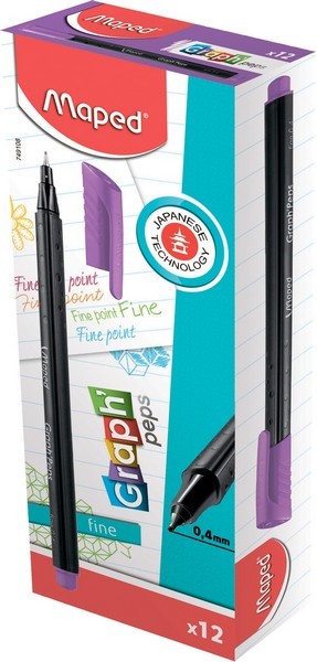 Ручка капил. 0,4 мм"GRAPH PEP'S",  фиолетовый,  эргономичная зона обхвата 749108