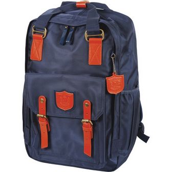 Рюкзак подростковый "deVENTE. Royal Club" 40x27x12 см с 1 отделение на молнии с карманом для учебников, 2 передних и 2 боковых кармана, уплотненные лямки и спинка, светоотражающие вставки, синий с коричневым 7030624