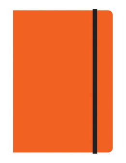 Записная книжка фА6, 120л. кл., на резинке, "STUDY UP", оранжевый, Полиграфика, (1/128) 39482