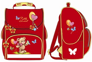 Рюкзак школьный ортопедический в комплекте с пеналом и мешком для обуви 35*26*15см, одно отделение, два боковых кармана, Феникс + 39923