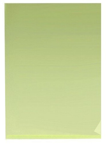 Папка-уголок пластиковая 0.18мм, прозрачно - желтая, Comix (12/120/960) 045 Е310
