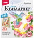 Набор для детского творчества: квиллинг "Панно. Колибри", LORI Р* Квл-017