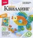 Набор для детского творчества: квиллинг Панно. Радужная рыбка, LORI Квл-018