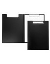 Папка-планшет STANDARD с металлическим зажимом крышкой, пластик, черная, Хатбер АР4_01101