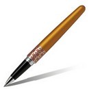 Ручка шариковые 110мм PILOT с жидкими чернилами, 0,7мм, корпус металлический матовый оранжевая, цвет чернил черный BLV-BMR37-M(FL)