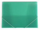 Папка пластиковая 0.4мм, на резинке, фА4, зеленая полупрозрачная, LINE Хатбер Пк4р_03007