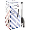 Ручка гелевая Attomex 0,5мм черная, с прозрачным корпус, резиновым грипом 5051307