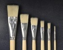 Кисть художественная плоская щетина № 18, Эдельвейс щп18