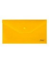 Папка-конверт пластиковая 0.18 мм, на кнопке С6ф (224х119 мм), желтая, Хатбер AKk6_00005