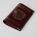 Обложка для паспорта 9,5*0,5*13,5см, тисн фольга+герб, гладкий бордо 1999789 1999789    