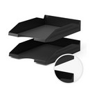 Лоток для бумаг горизонтальный пластиковый ErichKrause® Office, Classic, черный (2/20) 16249
