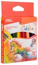 Карандаши 12цв. Deli ColoRun mini трехгран. тополь EC00400