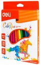 Карандаши 24цв. Deli ColoRun трехгран. пластик EC00120