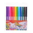 Фломастеры 12цв. Deli ColoRun, пакет с европодвесом EC10003