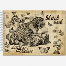Блокнот для зарисовок 20л., А6, мет.греб. SKETCHBOOK BLACK, Notturno 140г/м2 2813/871153 