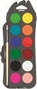 Краски акварельные 12цв., медовые MAPED COLORPEPS с кисточкой в комплекте, пластиковый футляр с подвесом 811520