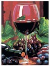 Картина по номерам "Бокал вина", размер: 40*50 CG797