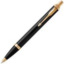 Ручка шар. PARKER IM Black GT, черный глянцевый лак, позолоченные детали, M, синие чернила PARKER-1931666