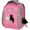 Рюкзак школьный "deVENTE. Cool. Cats" жесткий 39x30x19 см, вес 900 г, 2 отделения на молнии, одно с карманом для учебников, 2 боковых кармана, эргономичная вентилируемая спинка и уплотненные лямки, нагрудные пряжки, дно с ножками, светоотражающие вставки 7033931