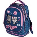 Рюкзак школьный "deVENTE. Excel. Meow Team" 39x29x16 см, вес 700 г, 3 отделения на молнии, одно с карманом для учебников, одно с термовставкой, 2 боковых кармана, эргономичная вентилируемая спинка и уплотненные регулируемые по росту ребенка лямки, жесткое формованное дно, светоотражающие вставки 703