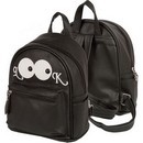 Рюкзак подростковый "deVENTE" 23x21x10 см, матовая искусственная кожа, 1 отделение на молнии, 1 передний карман и 2 боковых, аппликация в форме глазок, черный 7032964