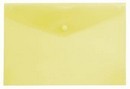 Папка-конверт пластиковая 0.18мм, на кнопке фА5, желтый, Бюрократ (10/160) -PK804A5YEL