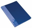 Папка пластиковая 0.65мм, с 40 прозрачными вкладышами, синяя, Бюрократ -BPV40BLUE