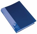Папка пластиковая 0.7мм, с 60 прозрачными вкладышами, синяя, Бюрократ -BPV60BLUE