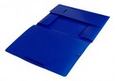 Папка пластиковая 0.5мм, на резинке, фА4, синий, Бюрократ -PR05BLU