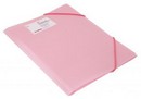 Папка пластиковая 0.5мм, на резинке, фА4, розовый аметист карман для визит., Бюрократ Gems GEMPR05PIN