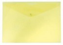 Папка-конверт пластиковая 0.18мм, на кнопке фА4, желтый, Бюрократ (10/160) PK803AYEL