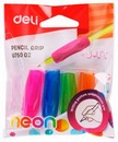 Колпачок-манжета для чернографитных карандашей Deli Neon силикон ассорти (упак.:4шт) EU75002