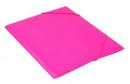 Папка пластиковая 0.5мм, на резинке, фА4, розовый, Double Neon Бюрократ DNE510PINK