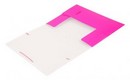 Папка пластиковая 0.5мм, на резинке, фА4, розовый, Double Neon Бюрократ DNE510PINK