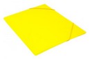 Папка пластиковая 0.5мм, на резинке, фА4, желтый, Double Neon Бюрократ DNE510YEL