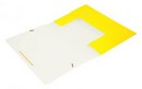 Папка пластиковая 0.5мм, на резинке, фА4, желтый, Double Neon Бюрократ DNE510YEL