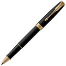 Ручка роллер PARKER Sonnet Black GT матовый черный корпус, позолоч. детали, черные чернила F PARKER-1931518