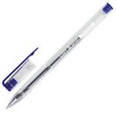 Ручка гелевая STAFF, СИНЯЯ, корпус прозрачный, хром. детали, узел 0,5 мм, линия 0,35 мм, GP107 142788