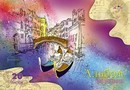 Альбом для рисования 20л. на гребне, "Венеция", обл. мелов., блестки Апплика С0526-40